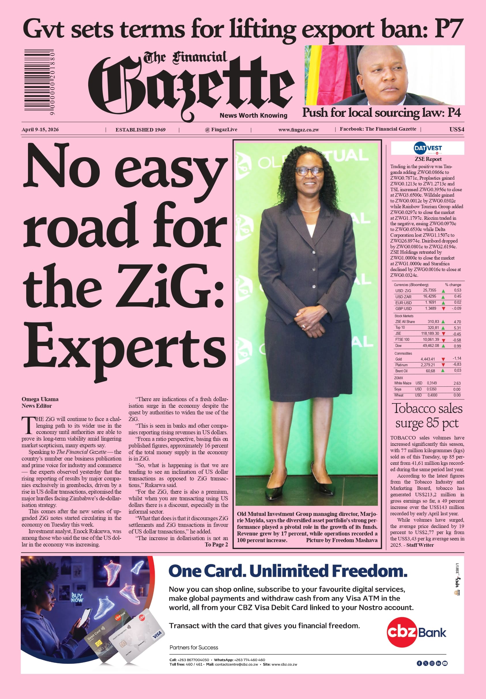 Thursday 9 April 2026